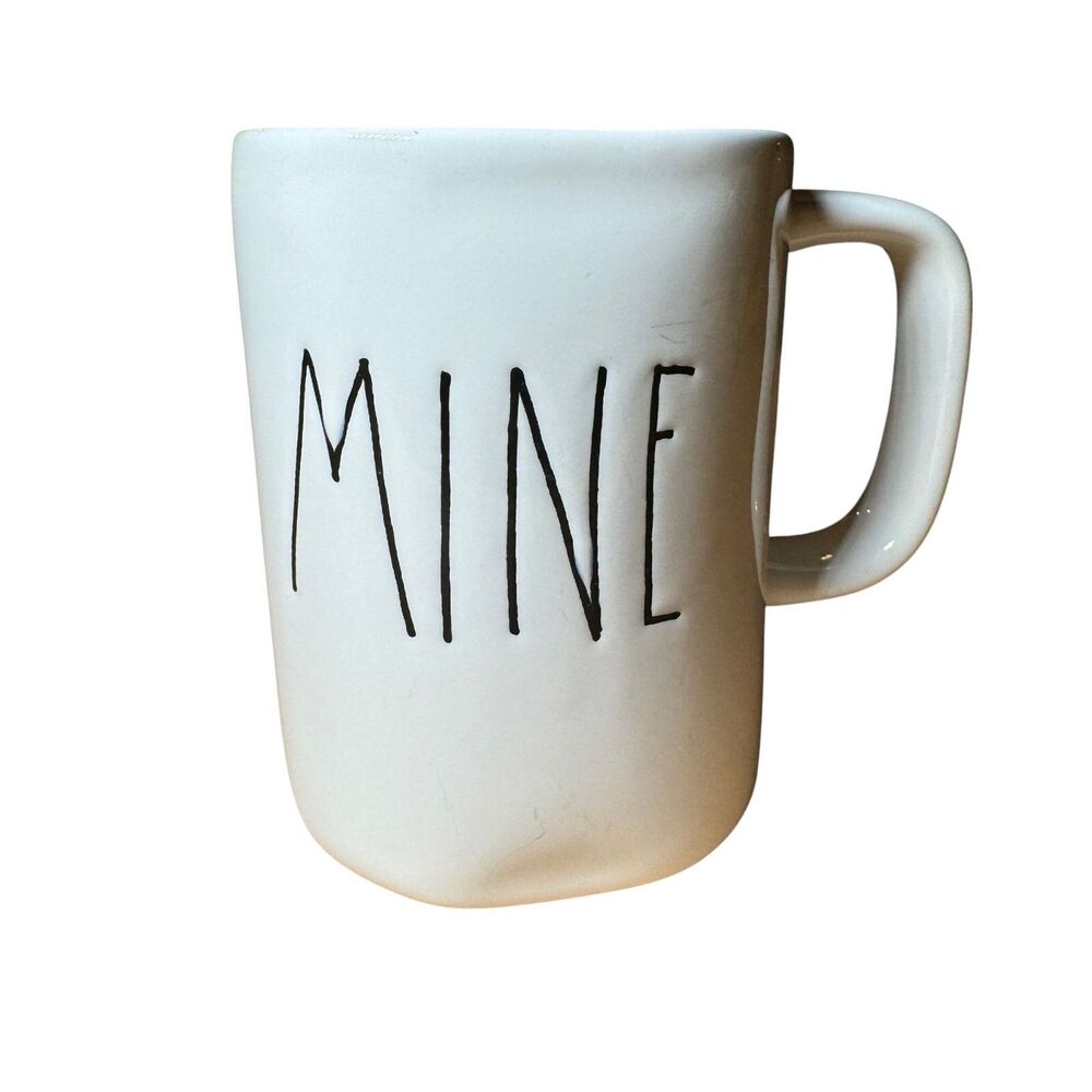 Rae Dunn Magenta MINE Coffee Mug Cup By Magenta Dishwasher Safe White